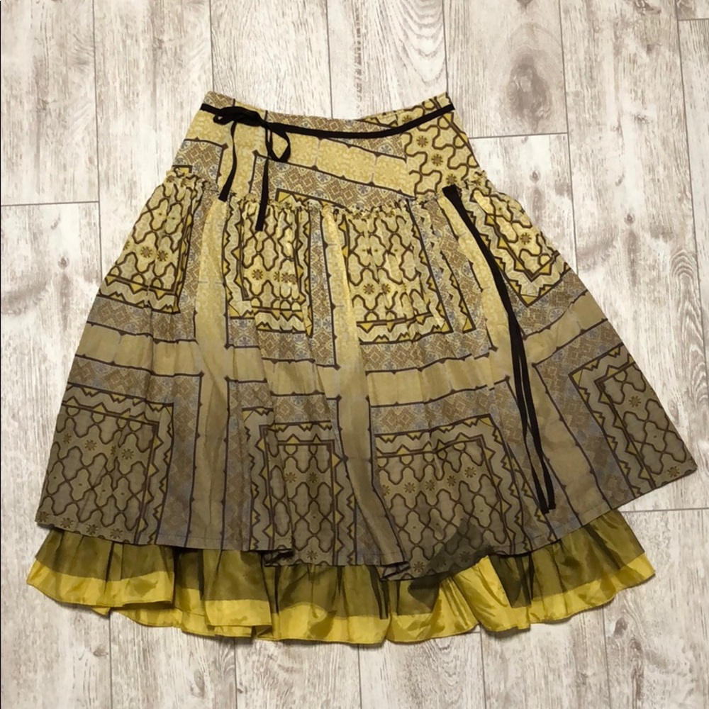 Linea domani print skirt long loose size 4